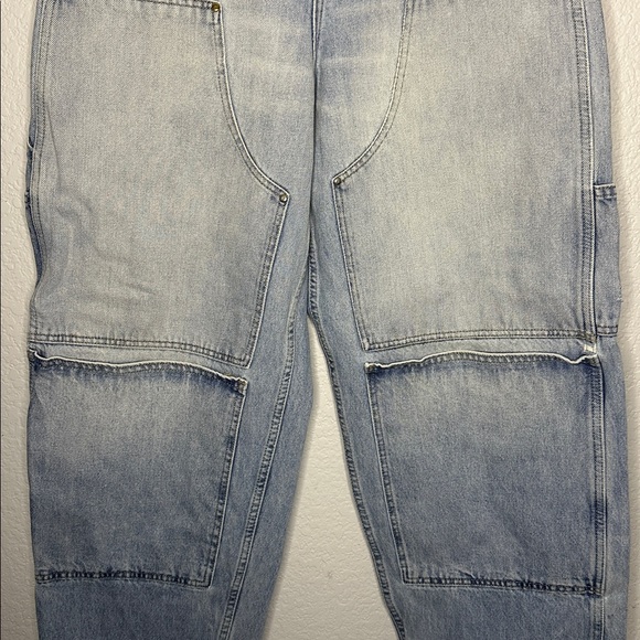 Zara Men's Baggy Mid Waist Dropped Crotch Baggy Thigh Straight Leg Jeans 29 - Picture 4 of 14